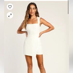 Lulu’s Enticing Endeavors Square Neck Sleeveless Skort Romper